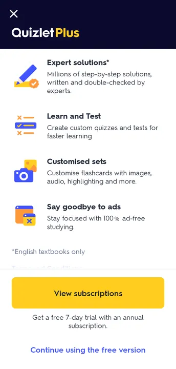 Quizlet mobile app interface showing study modes Quizlet mobile app interface showing study modes