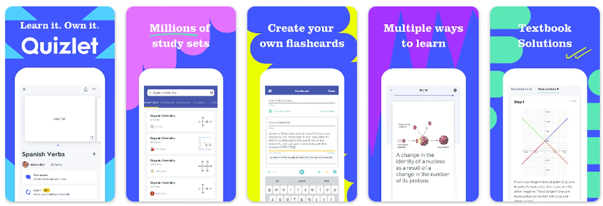 Quizlet app interface showing flashcard features Quizlet app interface showing flashcard features