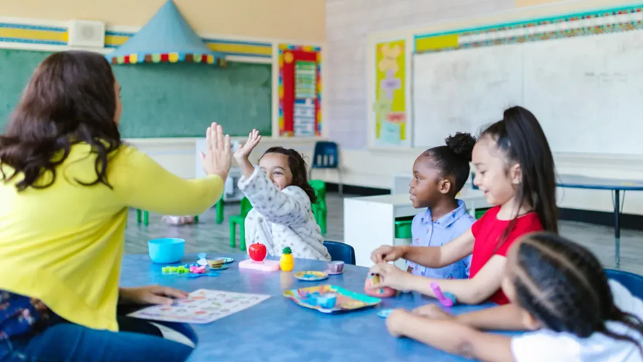 Students engaging in classroom discussion