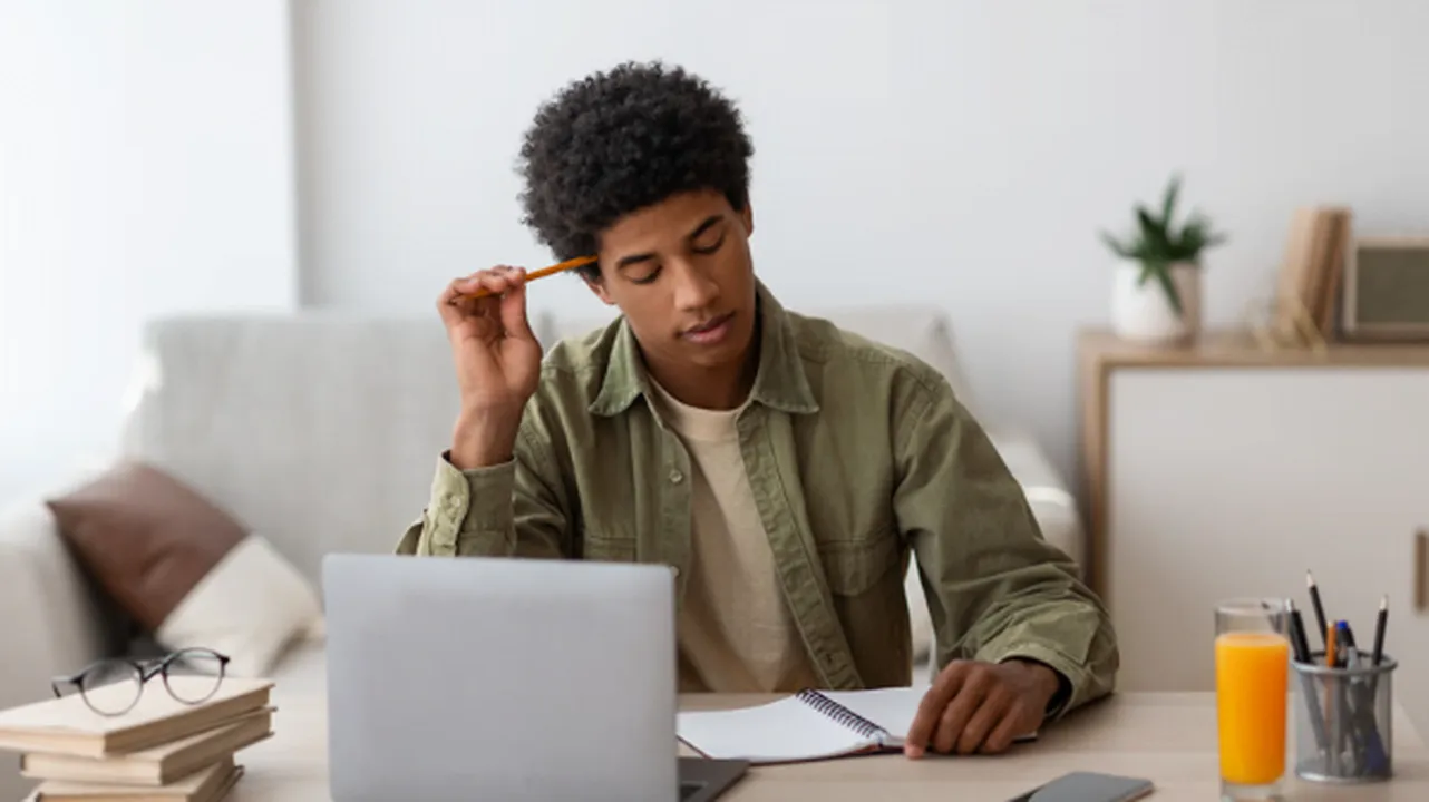 Instructor preparing assessment material