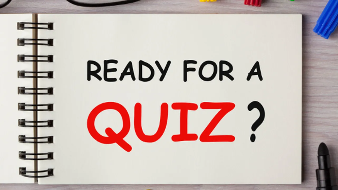Interactive quiz example during an online class